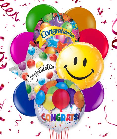 Congratulations Balloons And Flowers