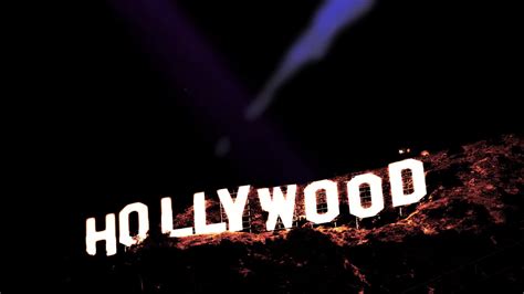 Hollywood Sign Spotlights 2 2k Hi Res Video 22952971