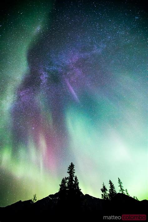 Northern Lights And Milky Way Canada Royalty Free Images And