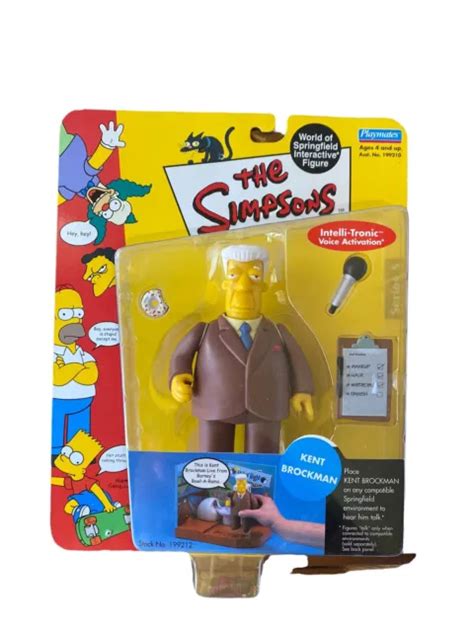 The Simpsons Wos Interactive Action Figure By Playmates Series 5 Kent Brockman Eur 1372