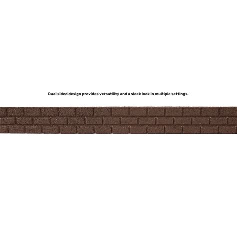 Rubberific 24 Ft X 3 In Brickface 6 Pack Brown Rubber Landscape Edging