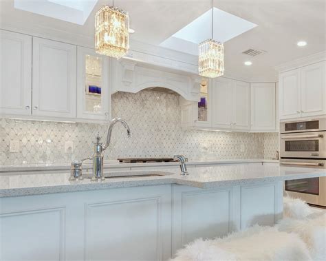 White Kitchen With Glamour Ocean Grove New Jersey By Design Line Kitchens
