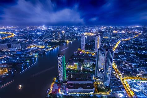 City Town At Night Photograph By Anek Suwannaphoom Pixels
