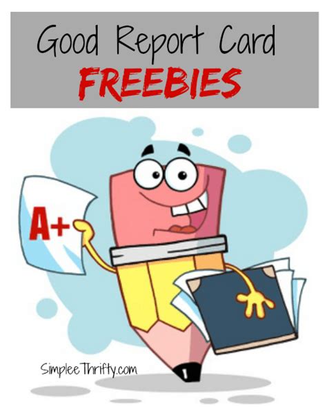 good report card freebies good grades free stuff simplee thrifty report card good