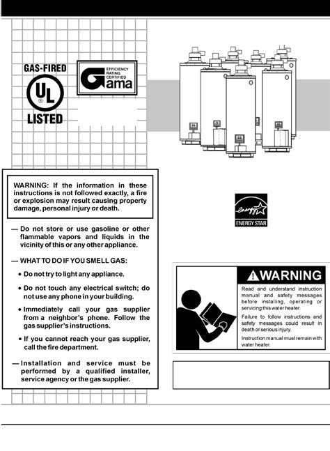 Ao Smith Water Heater Gpvh 50 User Guide