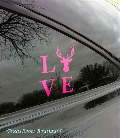 Country Love Deer Head Car Window Wall Decal Via Etsy Window