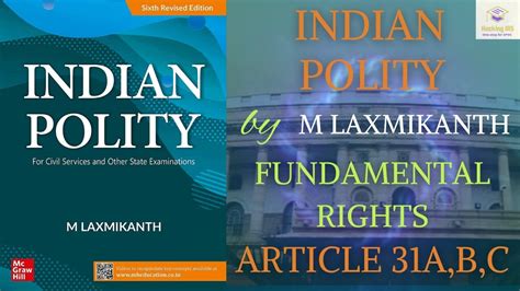 Indian Polity By M Laxmikanth Dpsp Fundamental Rights Article My XXX