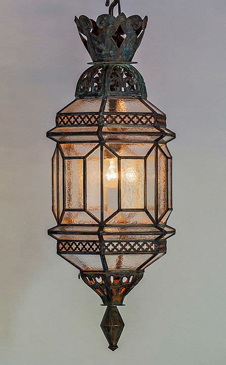 Holroyd Studios Spanish Lanterns Stained Glass Chandelier Hanging