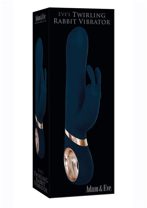 Adam Andamp Eve Eve`s Twirling Rabbit Vibrator Silicone Rechargeable With Remote Control Navy
