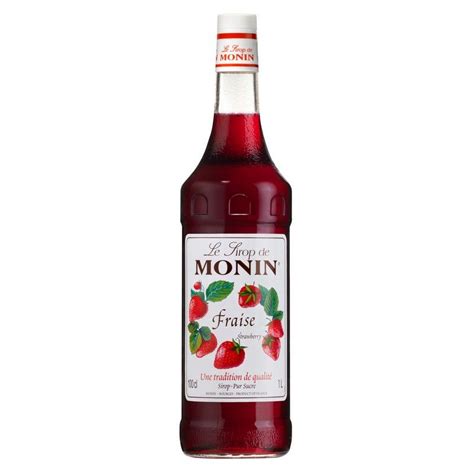 Monin Strawberry Syrup 1L Syrups Sauces Bevarabia