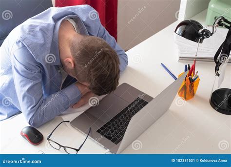 Frustrated Male Self Employee Working On Laptop Computer At Home Being