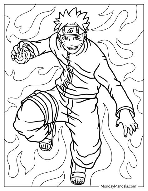Naruto Coloring Pages Online Free Printable Anime Coloring Sheets