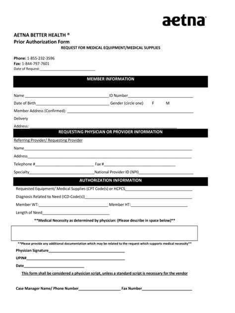 Aetna Cvs Caremark Prior Authorization Form