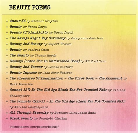 Beauty Poems