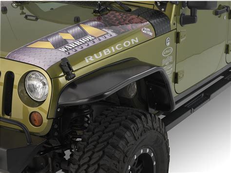 Warrior Products Front 10 Wide Tube Flares For 07 18 Jeep Wrangler Jk
