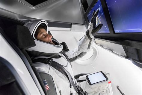 Behnken and hurley had practiced wearing the suits in flight simulations on the ground as most recently, the nasa astronauts who have gone to the space station wore russian sokol suits. SpaceX's astronaut spacesuit for Crew Dragon ...