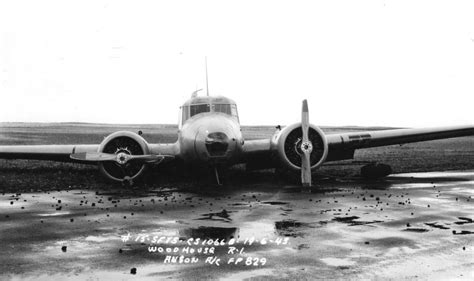 Avro Anson Fp 829 écrasé Non Loin De Woodhouse 19 Juin 1943 Des