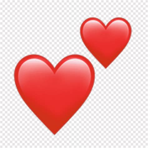 Two Red Hearts Illustration Heart Emoji Symbol Love Emoticon Heart