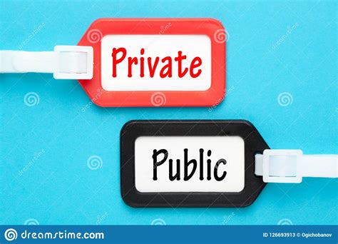 Private Versus Public Stock Image Image Of Innovation 126693913