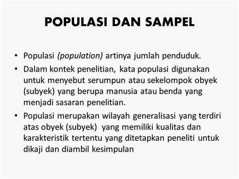 SAMPEL DAN POPULASI BKI Belajar