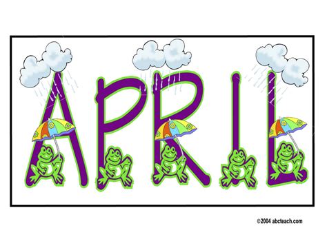 April Clip Art Library