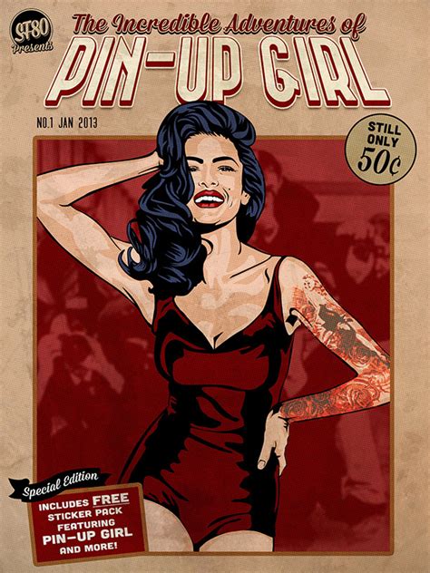 Pin Up Girl Vintage Style Comic Book Cover On Behance