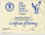 Us Army Training Certificates Pictures