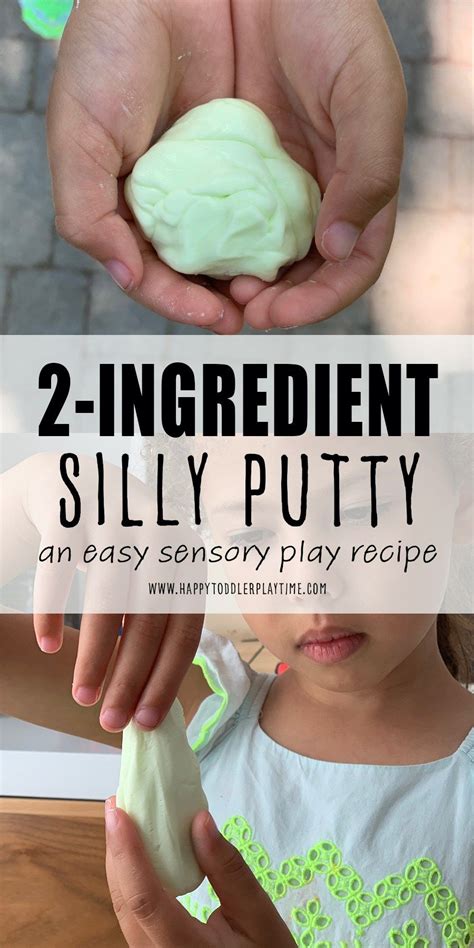 2 Ingredient Silly Putty Recipe Happy Toddler Playtime Sensory Play