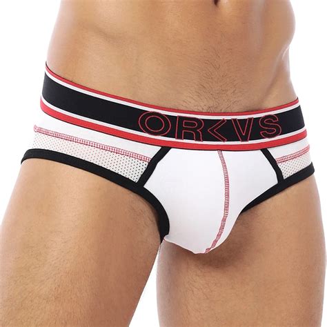 Orlvs Brand Men Underwear Briefs Mesh Male Panties Sexy Gay Penis Pouch Cotton 2018 Underpants