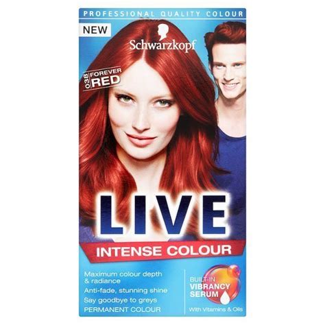 Schwarzkopf Live Intense Colour 038 Forever Red Hair Dye Hair Superdrug