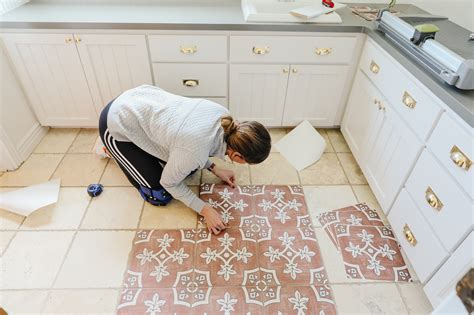 How To Laying Peel And Stick Tile Over The Bathroom Floor Chris