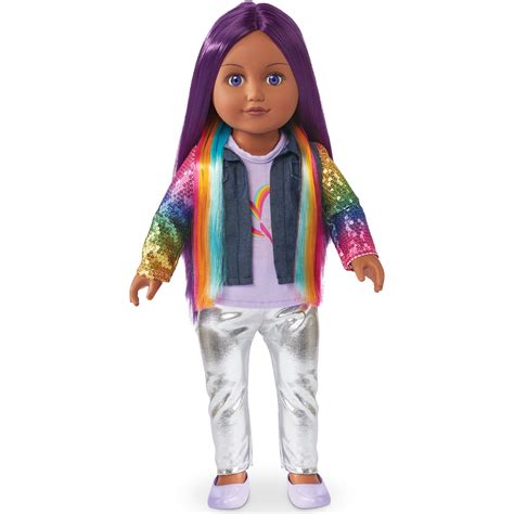 My Life As Destiny Posable 18 Inch Doll Purple And Rainbow Hair