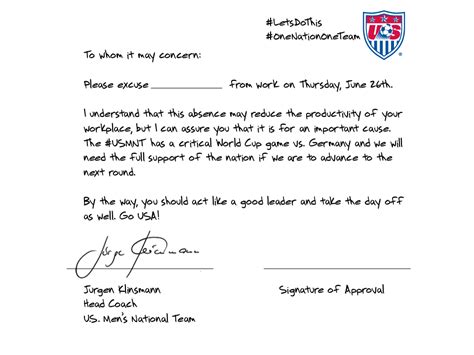 Us Soccer On Twitter Its Usavger Day Reminder Bring This Letter