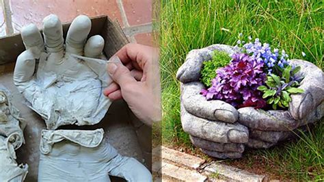 Click play above to view ^. These DIY Concrete Hand Planters are Easier to Make Than ...