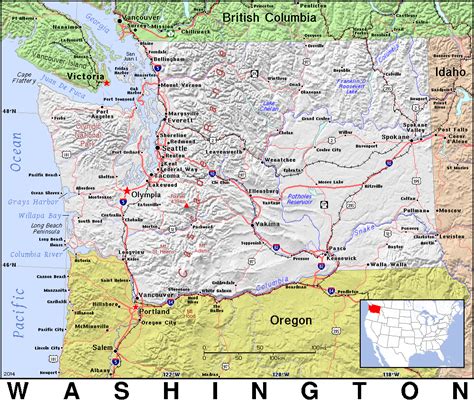 Washington State Map Free