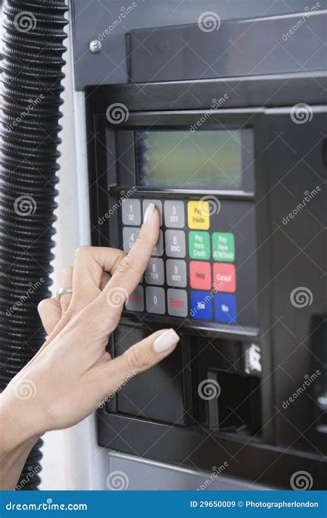 Hand Pressing Number Button On Atm Machine Royalty Free Stock Images