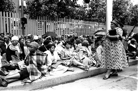 The historic march in 1956 was a turning point in the role of women in the struggle for freedom and society at large. Women waiting outside the Union Buildings' grounds in ...