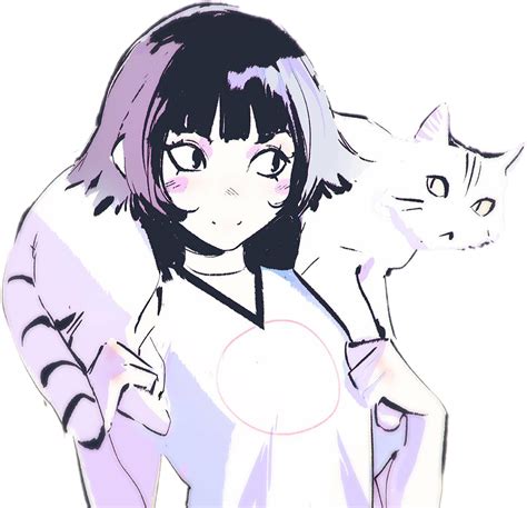 Anime Cat Neko Girl Stripes Shorthair Blush Blushies