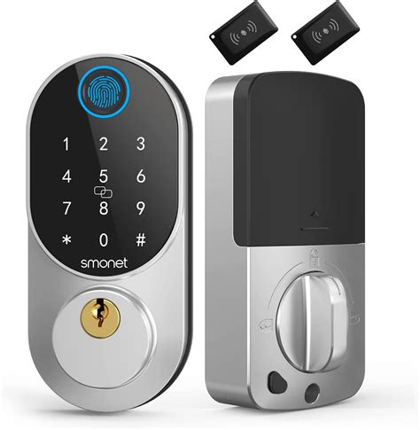 Door Locks With Keypadssmonet Fingerprint Keyless Entry Smart Deadbolt