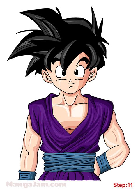 Drawing super saiyan blue goku. How to Draw Gohan from Dragon Ball - Mangajam.com