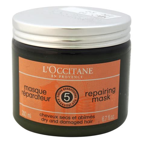 Enriched with 100% natural essential oils and formulated without silicones, the fluid texture glides onto the hair leaving a scent. L'Occitane - Loccitane Aromachologie Repairing Hair Mask ...
