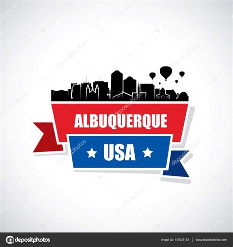 Albuquerque Skyline Banner Stock Vector Image By ©ipetrovic 147578153