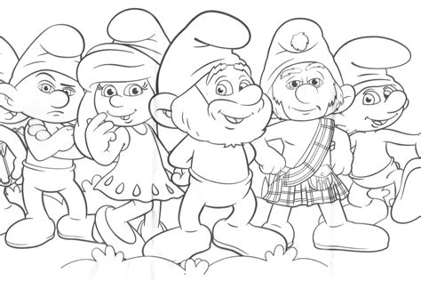 Desenhos Para Pintar Os Smurfs Para Pintar