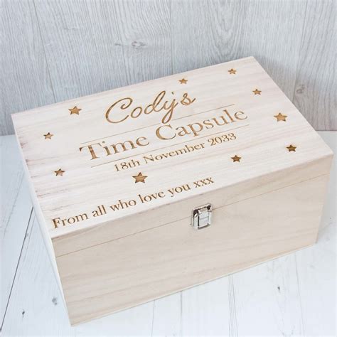 Wooden Time Capsule Box