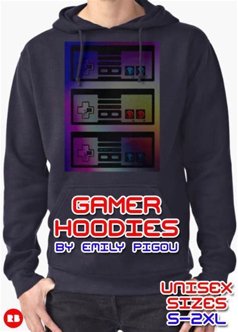Retro Gaming Controllers Pullover Hoodie By Emilypigou Gamer Hoodies