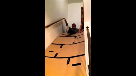 Cardboard Stair Slidedonnie Youtube