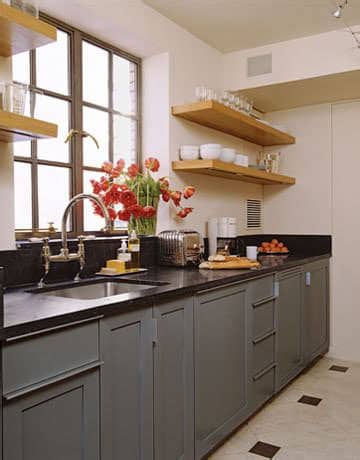 Like most kitchen designs, hardwood flooring works well in an industrial kitchen. 65 Ideas Of Using Open Kitchen Wall Shelves - Shelterness