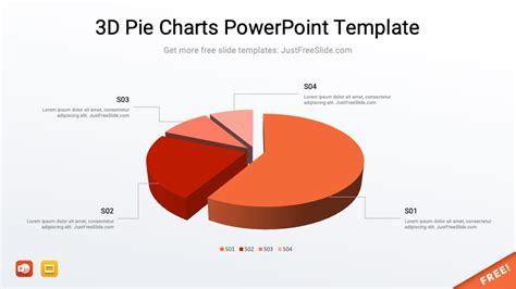 3d Pie Charts Powerpoint Template Free Download Just Free Slide