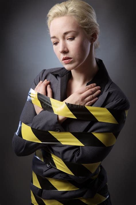 Woman All Tied Up Stock Photo Image Of Female Bind 29608958