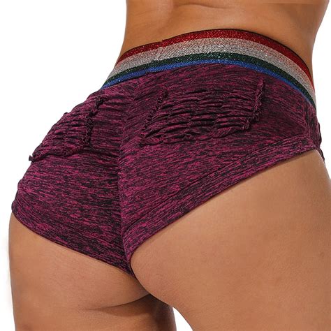 seasum seasum women s high waist yoga shorts with pockets mesh tummy control printed sexy
